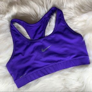 Women’s NIKE Dri- Fit Sports Bra Purple Medium